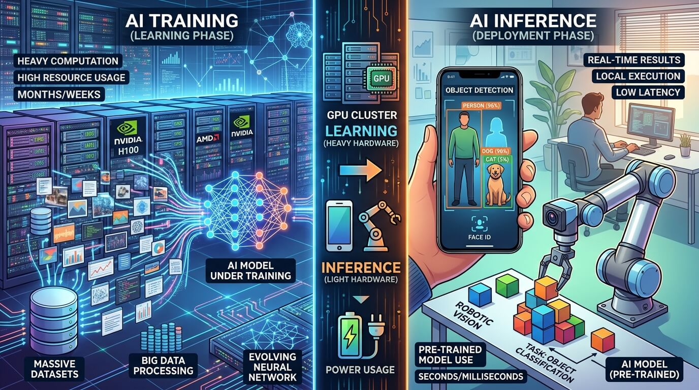 AI 학습 추론 하드웨어 차이